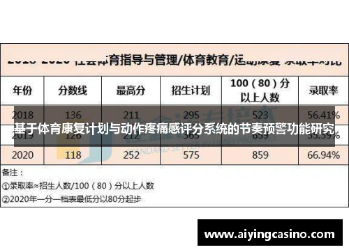 基于体育康复计划与动作疼痛感评分系统的节奏预警功能研究